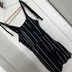 Billabong Black and White Striped Romper